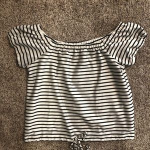 Striped Off Shoulder Top